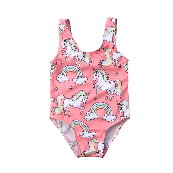 

lovely summer baby bathing suit 2018 baby girl swimsuit unicorn swimwear swimming bikini bathing costume