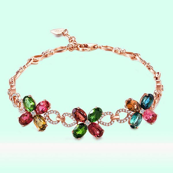 

s925 sterling silver fashion color zircon bracelet silver jewelry cx200623, Black