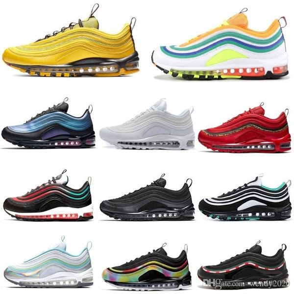 

2020 mens running designer shoes men women casual air sunburst black white bright citron gold silver bullet trainers sports sneakers 36-45