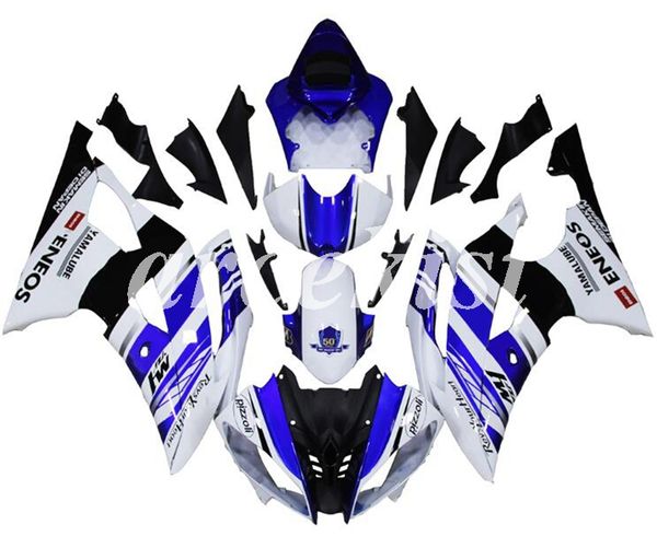 

4 gifts new abs full fairings kit fit for yamaha yzf-r6 2008 2009 2010 2011 2012 2013 2014 2015 2016 bodywork set blue white