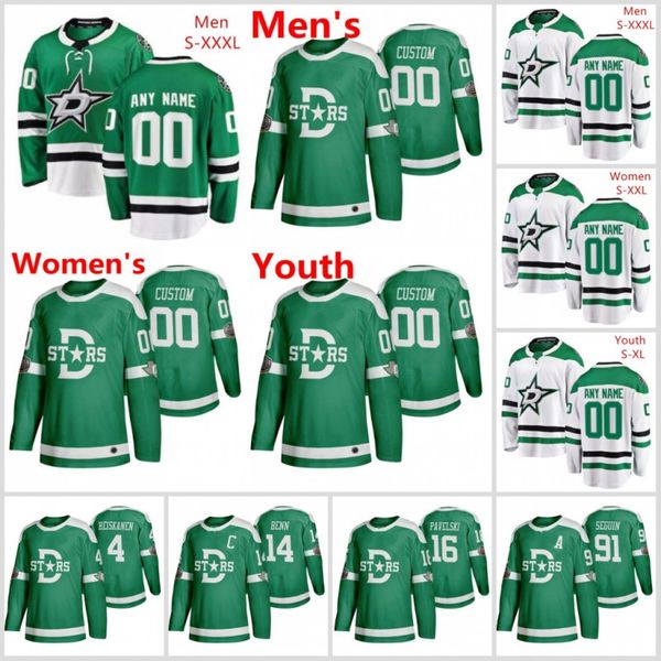 

2020 winter classic dallas stars custom hockey jersey corey perry joe pavelski seguin jamie benn miro heiskanen alexander radulov ben bishop, Black;red