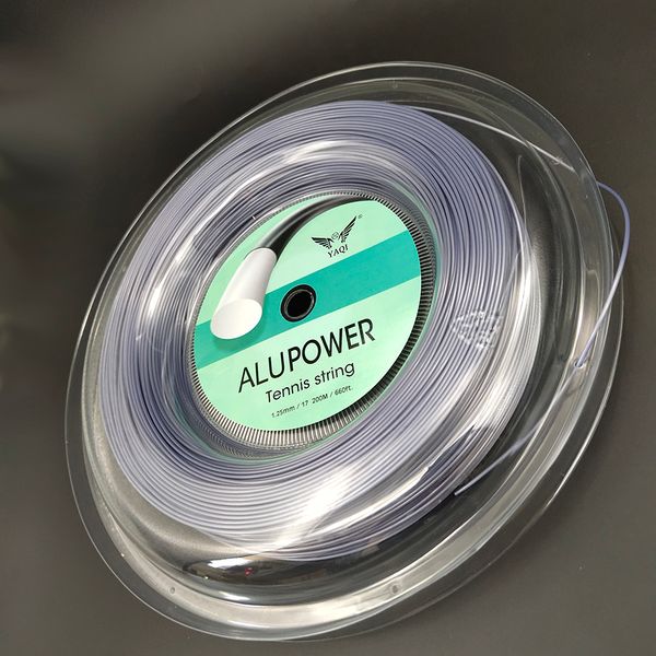 LUXILON Hochwertige, heiß verkaufte Polyester-Alu-Power-Tennissaite, 1,25 mm, graue Farbe, mit Tennisschlägersaite zum besten Preis ab Werk