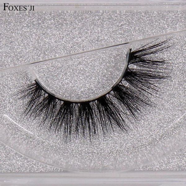 

foxesji false eyelashes 3d mink lashes handmade cruelty reusable fluffy soft eye lashes mink eyelashes volume eyelash d23