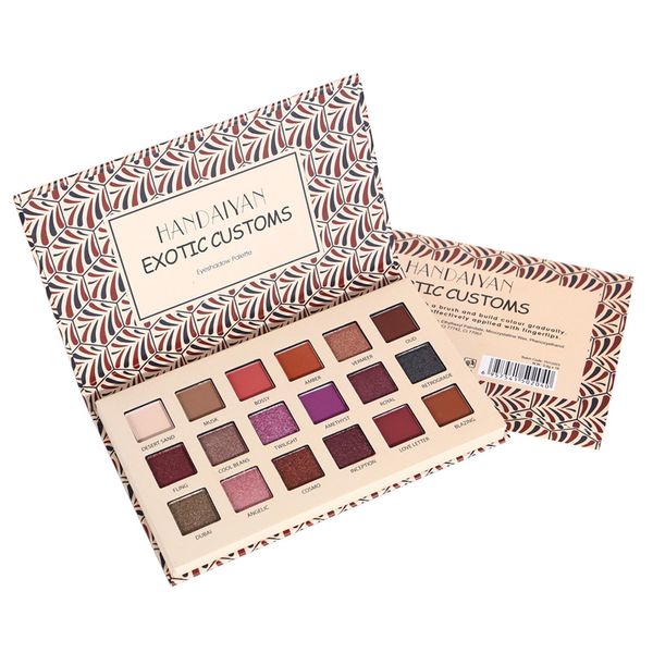 

handaiyan 18 colors nude earth color makeup eyeshadow palette smoky eye shadow long lasting shimmer matte mineral waterproof