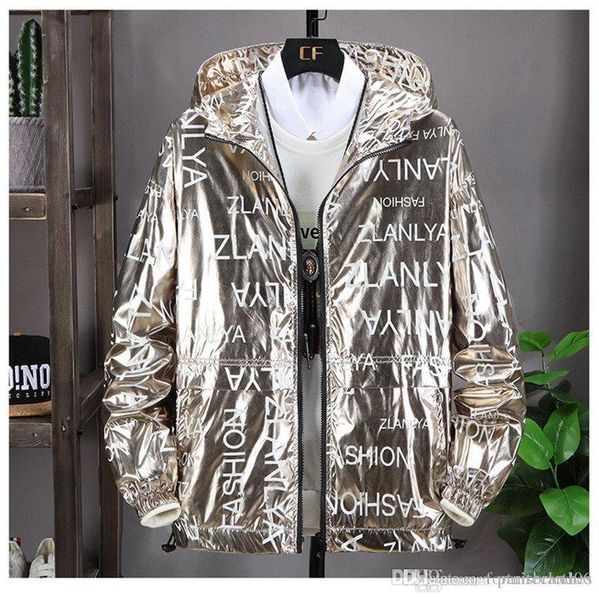 

designer mens jacket printed hooded loose coat mens plus size outerwear, Black;brown