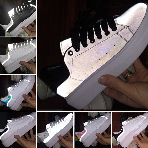 

trainers shoes Promotion Fashion Casual Shoes 3M Flats Fashion Thick Sole Leather Walking Shoes Outdoors Daily Dress Party Sneakers 36-44