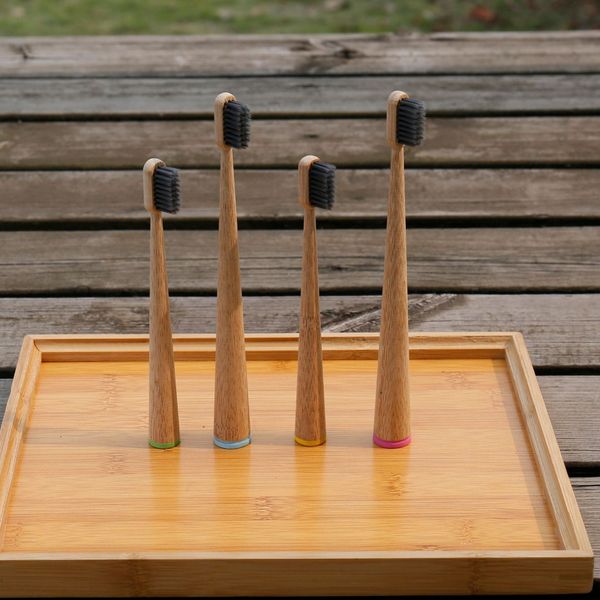 

1 pcs new natural bamboo fibre toothbrush child toothbrush soft bristles tooth brush travel portable brush case