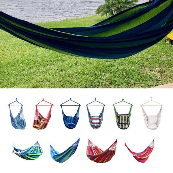 

2019 new hammock chair hanging rope chair swing seat with 2 pillows for garden indoor outdoor use dropshipping