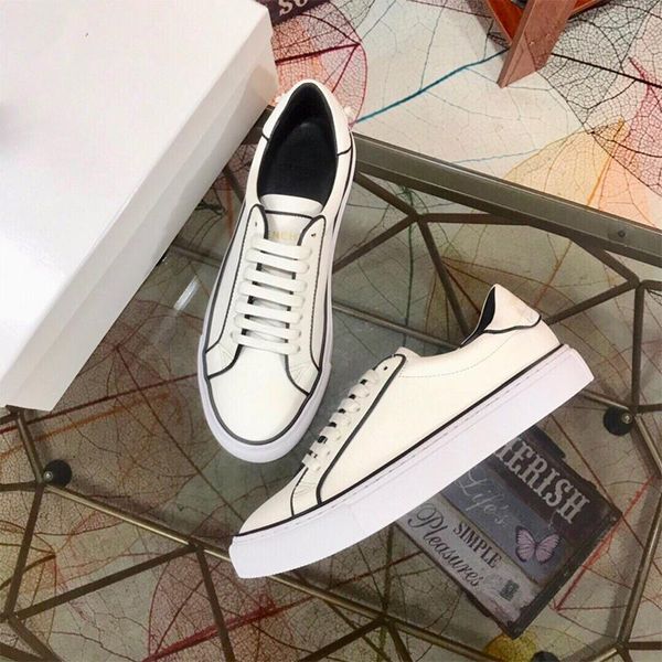 

2020 new luxury platform men white shoes reflective designer mens casual sneakers vintage party dress shoes fashion leather shoe, Black