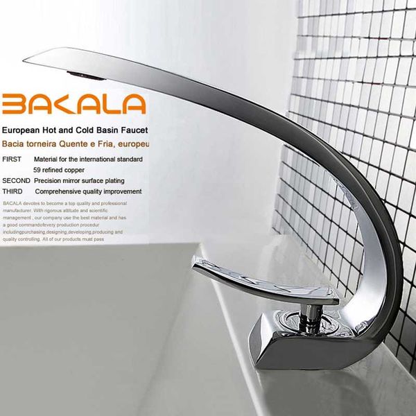 2019 Bakala New Bath Basin Faucet Brass Chrome Faucet Green Black
