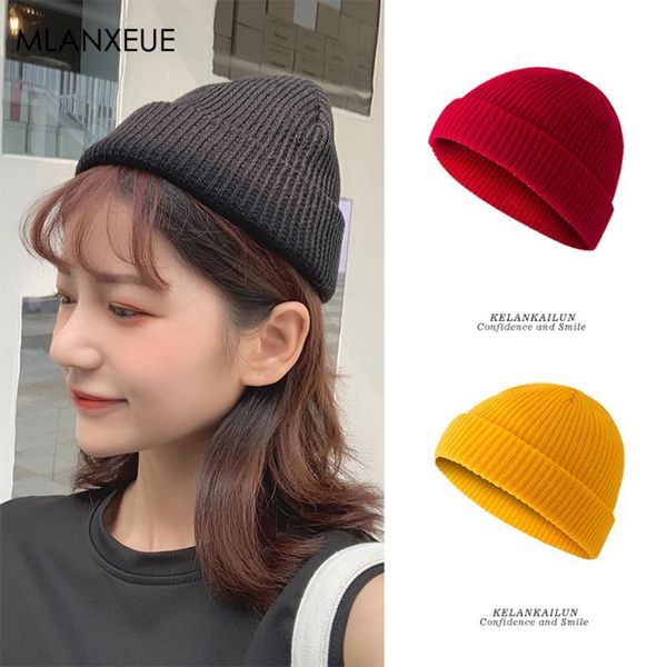 

streetwear woolen beanie hats women winter warm thick hip-hop men cashmere caps ladies casual knit beanie cap outdoor new