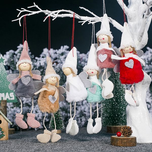 

2019 articles pendant christmas ornaments decorations for home lovely angel lint a doll christmas tree originality decoration