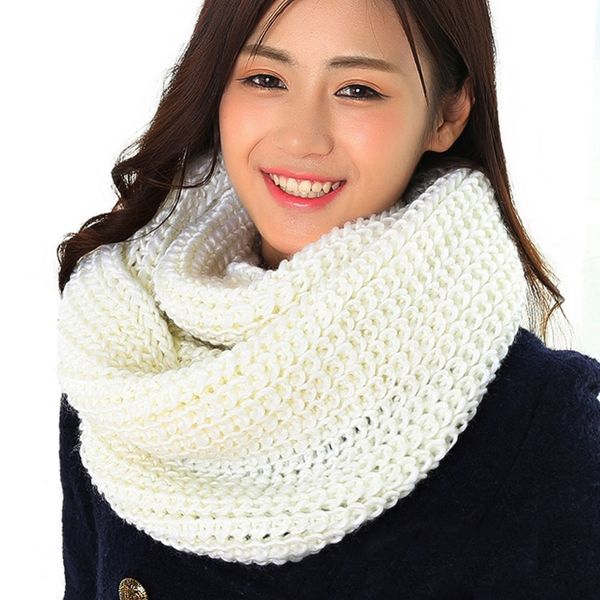 

winter cable ring scarf women infinity scarves winter warm women's nice infinity 2circle cable knit cowl neck long scarf shawl, Blue;gray