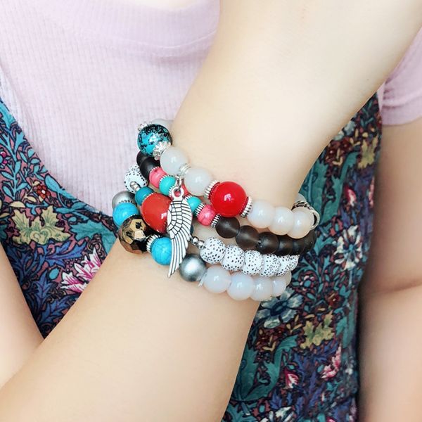 

multi-element handmade beaded bracelet female bohemian multi-layer bracelet accessories, Black
