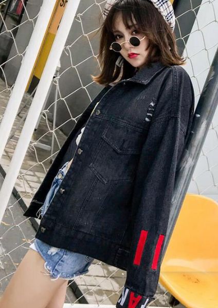 

women spring and autumn europe and the united states new fashion trend boutique slim personality casual cowboy jacket / s-xl, Black;brown