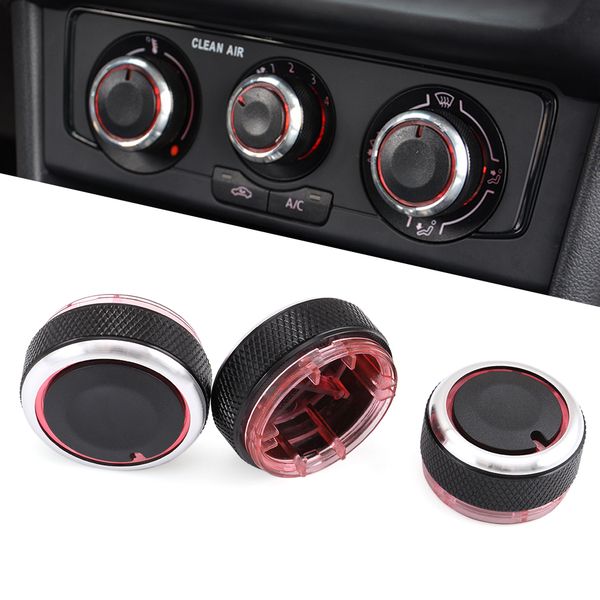 

car accessories ac knob air conditioning heat control switch knob for polo 2004-2013 aluminum alloy 3pcs