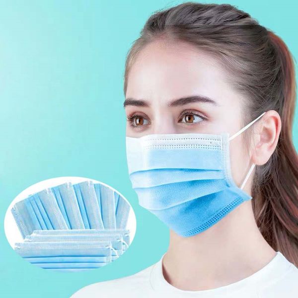

in stockdisposable mask face masks with elastic ear loop 3 ply breathable comfortable blocking dust air pollution protection 20pcs/packs