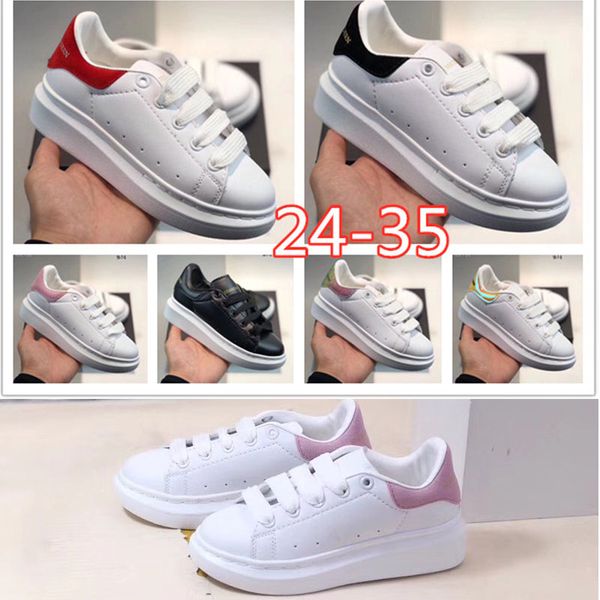 

girls luxury platform kids mcqueen s designer shoes reflective triple black velvet golden casual sneakers party fashion leather