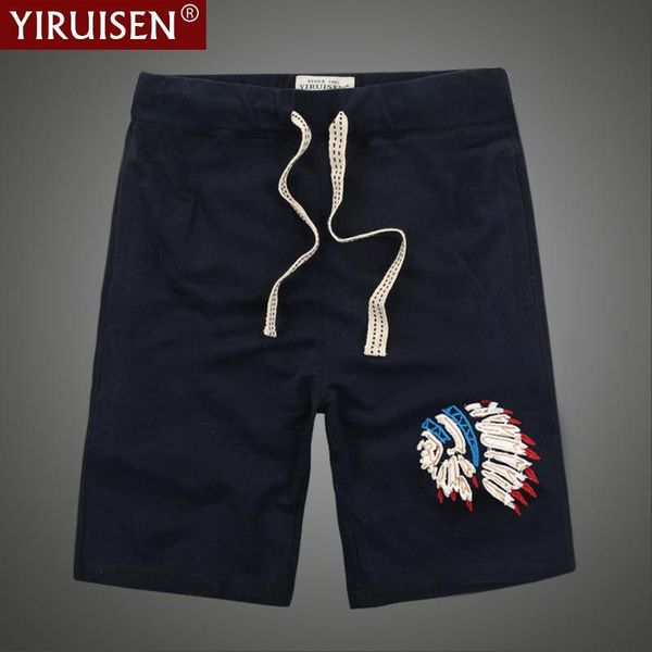 

2018 new men's cotton shorts casual shorts men summer short pants yiruisen brand clothing bermuda masculina men, Black