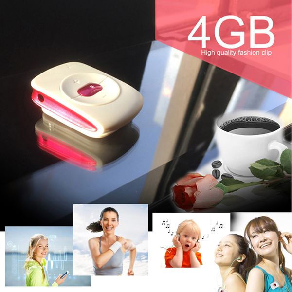 

fashion clip digital mp3 player 4gb built-in memory movement good gift sports mp3 music player #10 (611