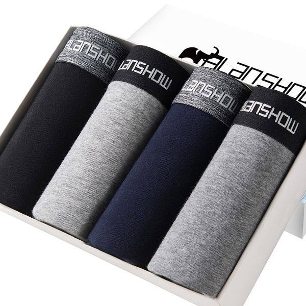 

4 шт. / лот мужские боксеры нижнее белье хлопок боксер трусы homme boxershorts calzoncillos hombre jockstrap трусики для мужчин, Black;white
