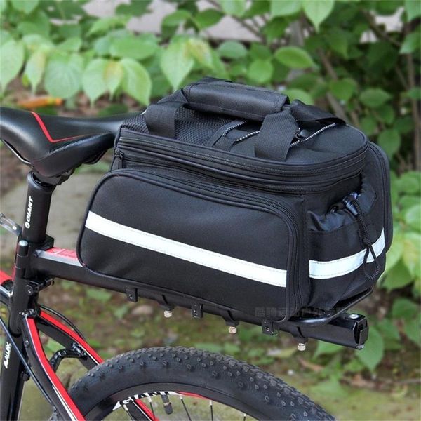 

bicycle bags large capacity waterproof cycling bag bike rear rack bag removable carry carrier saddle cycling rack pack