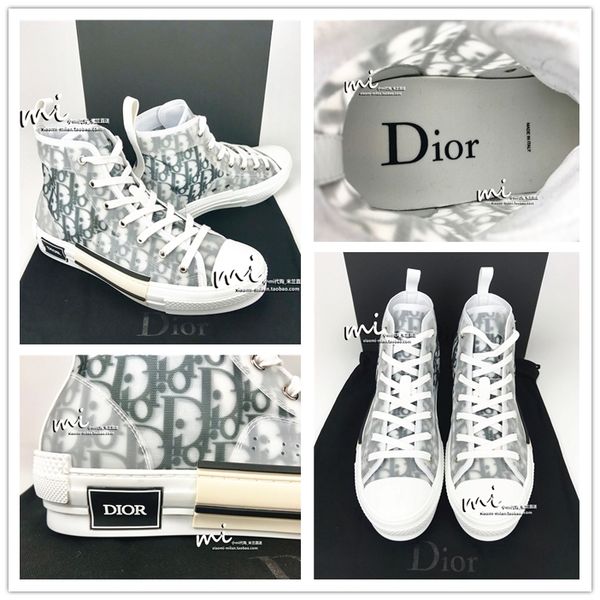 

new christian dior b23 oblique high low sneakers vintage platform technical leather luxury mens shoes women trainers