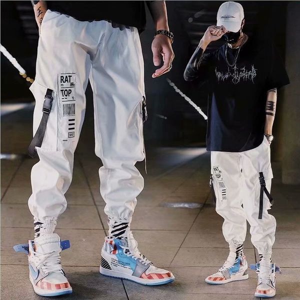

men's pants korean trend hip-hop tide loose sweatpants version loose-legged wild casual, Black