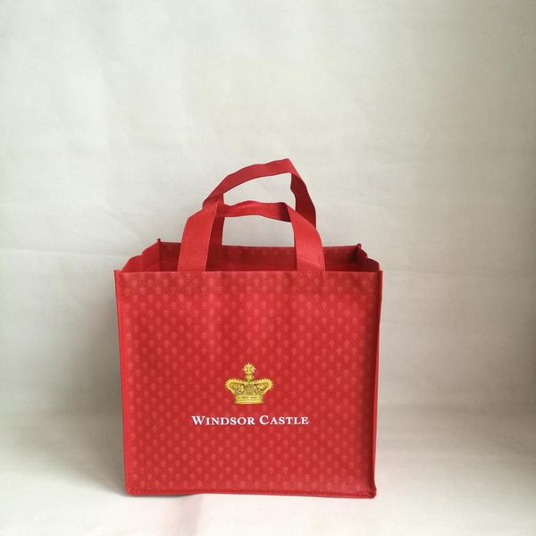 

500pcs/lot promotional price reusable non woven fabric shopping bag foldable grocery tote pouch handbag for daily use travel
