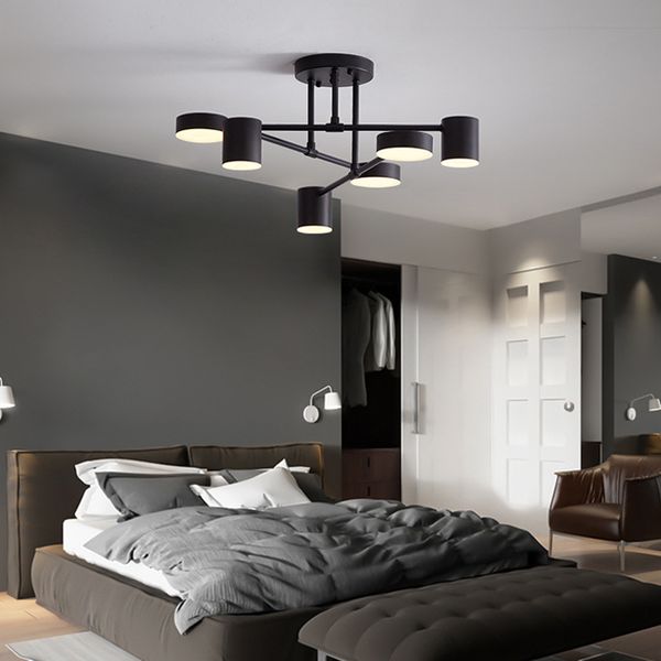 New Design Japanese Pendant Lamps Postmodern Hanging Ceiling Lamp Black White Gold Pendant Light For Living Room Bedroom Dinning Room Vintage Pendant