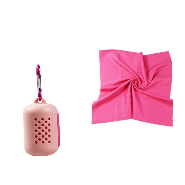 

1 pcs swim sports cold feeling cooling ice towel for running swimming portable quick-drying swimming towel with silicone case