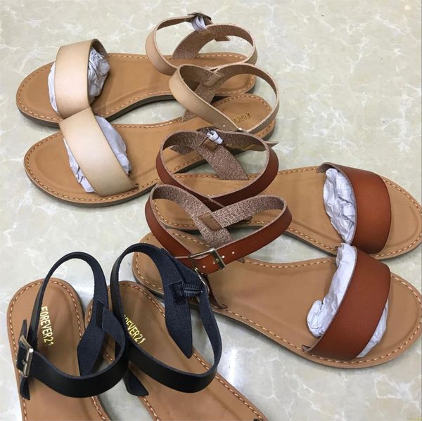 

plus size thong sandals summer women flip flops pu casual beach flat with shoes rome style female sandal low heels, Black