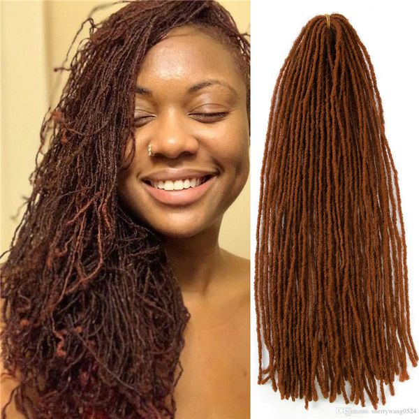 

sister locks hair faux locs 18inch dirty braid jamaica reggae synthetic hair straight faux locs hand-made wig cutted long marley, Black