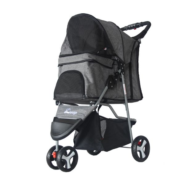 

pet stroller teddy puppy dog out trolley small cat collapsible pet car light dog artifact outgoing light kennel carrier