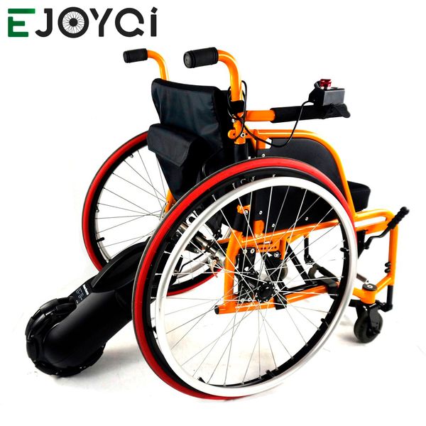 

ejoyq 24v250w electric wheelchair tractor wheelchair handbike electric conversion kits with battery 8 inch wheel