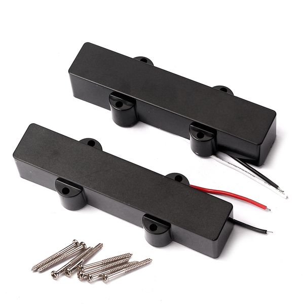 

2 pieces closed 5 strings electric bass pickups w/ screws black