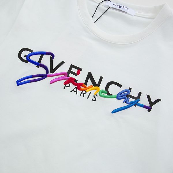 

new arrival men's designer t-shirts short sleeve cotton blend for summer brand fashion t-shirt with letter embroidery 2colors wholesale, White;black