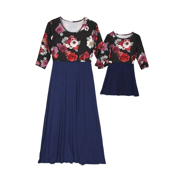 

mom girls matching dresses mother daughter women girl floral long maxi dress clothing