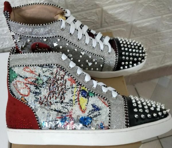 

Горячее Надувательство Имя Марка Красная Подошва Черный Кроссовки Обуви Человек