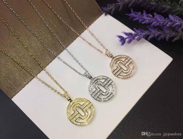 

2019 designer brand round necklace rose gold platinum asian gold plated 18k thick gold necklace wholesale, Silver