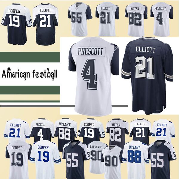 

2019 NEW 55 Leighton Vander Esch Jerseys 4 Dak Prescott 21 Ezekiel Elliott 19 Amari Cooper 90 Lawrence Jersey