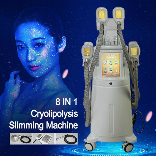 

2020 professional cryolipolysis lipo e fat ing machine body slimming with 4 cryo handles lipolaser treatment