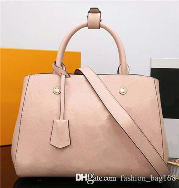 

lady montaigne tote bag luxury leather m41046 shoulder strap crossbody bag printing flower handbag business lady lapbag shopper handbag