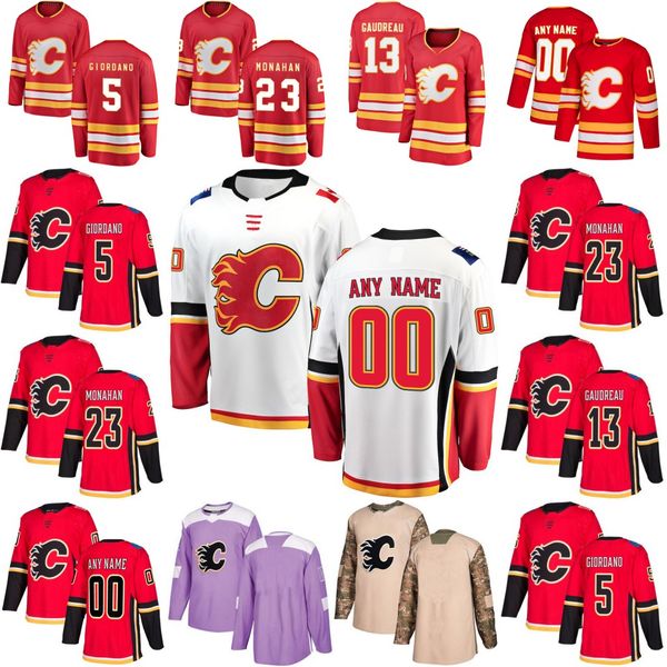 

Mens Calgary Flames 3 Oscar Fantenberg 13 Johnny Gaudreau 33 David Rittich 23 Sean Monahan 89 Alan Quine 93 Sam Bennett Hockey Jerseys S-3XL
