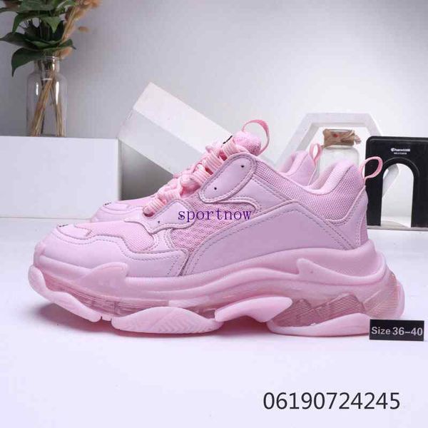 

2019 new fashion paris triple-s designer shoes low platform sneakers triple s women designer casual sports trainers zapatos, White;red