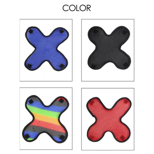 

4 colors motorcycle vehicle helmet padding x type motorcycle safety hat inner 3d air mesh microfiber helmet cooling pad