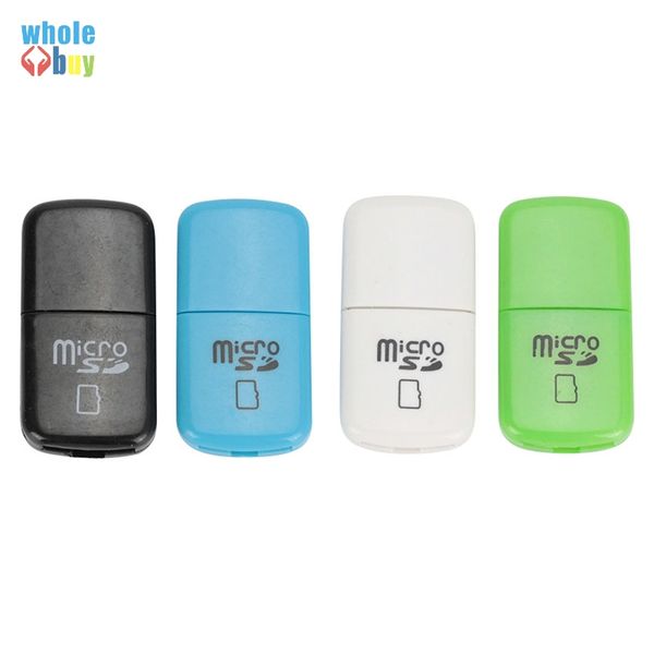 

mini usb 2.0 card reader for micro sd card tf card adapter plug and play colourful choose from for tablet pc 200pcs/lot