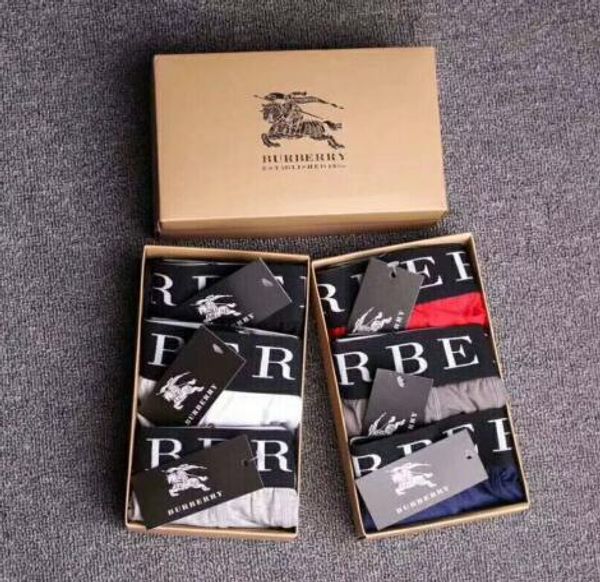 

2019famous designer boxer mens underwear boxers brief short for man luxury underwear casual men breathable male gay boxer brief shorts, Black;white