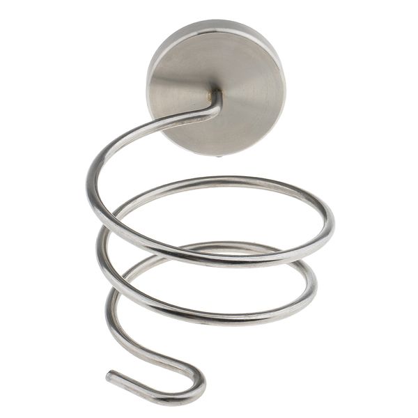 

rustproof stainless steel wall mounted hair dryer blower holder organizer stand rack with plug hook