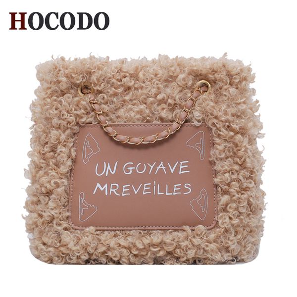 

plush bucket crossbody bags for women 2019 big shoulder messenger bag chain lady travel totes purses and handbags